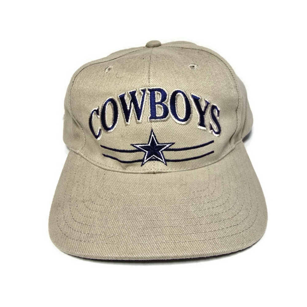 Vintage Dallas Cowboys Logo Athletic Adjustable Hat Cap Khaki,
